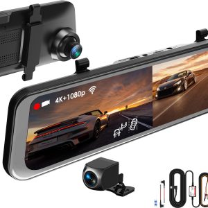Rexing M2 Max Pro 4K WiFi GPS Mirror Dash Cam Black-0