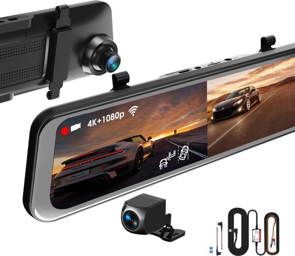 Rexing M2 Max Pro 4K WiFi GPS Mirror Dash Cam Black-0