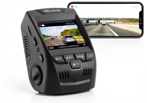 Rexing V1 4K UHD Front Wi Fi Dash Cam Black-0