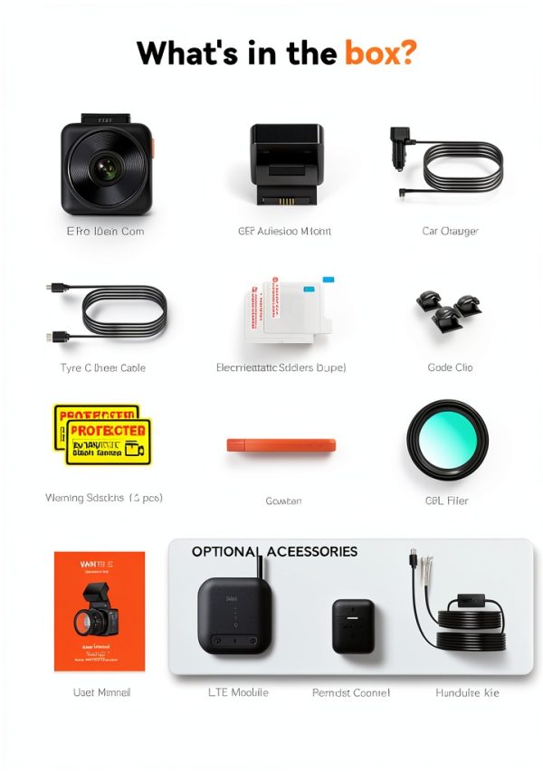 Vantrue E1 Pro 4K Dash Cam Mini STARVIS 2 Night Vision-10