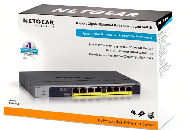 NETGEAR 8 Port Gigabit Ethernet PoE Unmanaged Switch Gray-1