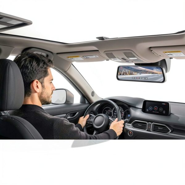 WOLFBOX 10 Inch 4K Rear View Mirror Camera WiFi Touch Screen-7