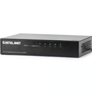 Intellinet 5 Port Fast Ethernet Office Switch Metal Case-0