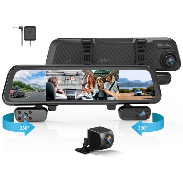 Rexing M4 4 Channel Mirror Dash Cam GPS 1080p Recording-7