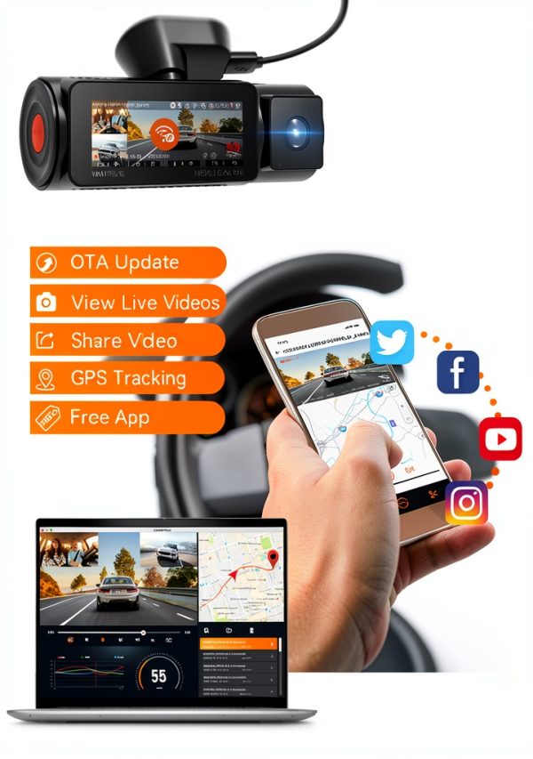 Vantrue N4 PRO 4K HDR Dash Cam Front Cabin Rear Parking-3