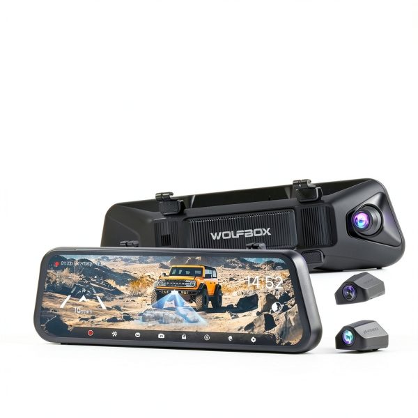 WOLFBOX 3 Channel Dash Cam STARVIS 2 4K WiFi Voice Control-1