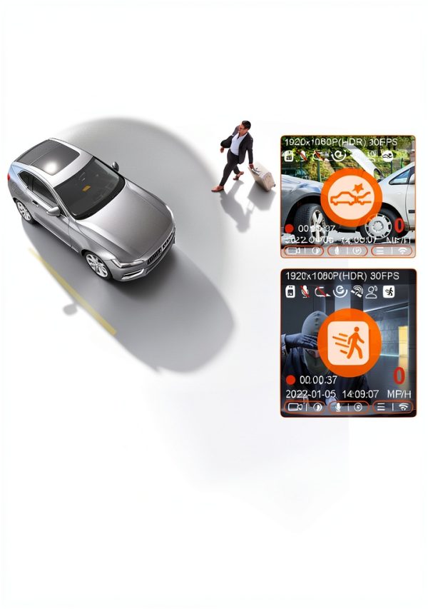 Vantrue E1 Lite Dash Cam 1080P GPS WiFi Voice Control-8