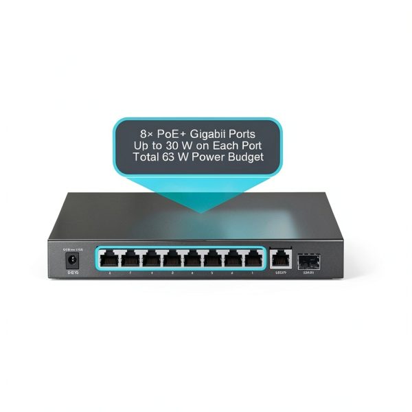 TP Link 8 Port Gigabit PoE Switch for Surveillance and WiFi-5