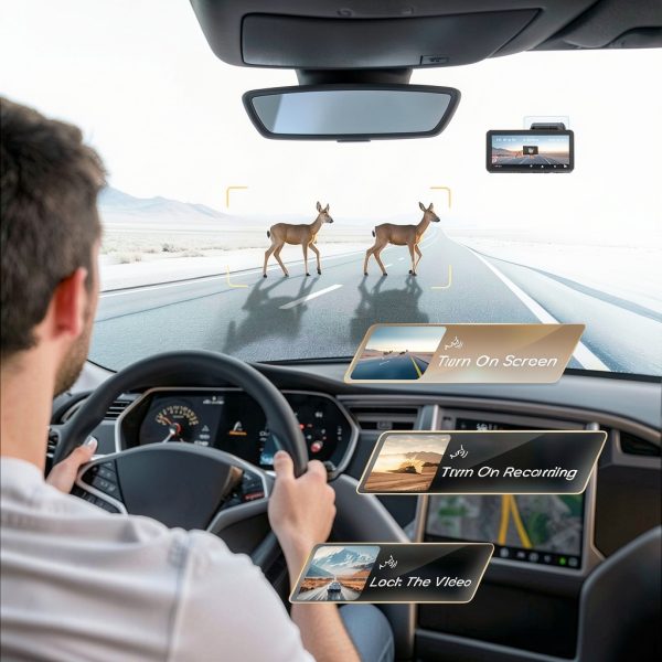 REDTIGER 4K Dash Cam Dual Recording Voice Control GPS-4