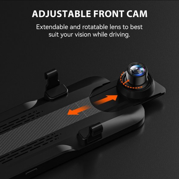 WOLFBOX 4K Mirror Dash Cam Front Rear GPS WiFi Parking Mode-9