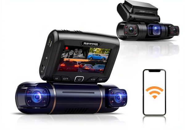 Rexing S3 3 Channel Dash Cam Full HD Wi Fi GPS-0