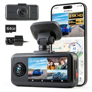 REDTIGER A6 3 Channel Dash Cam 4K GPS WiFi Touch Screen-0