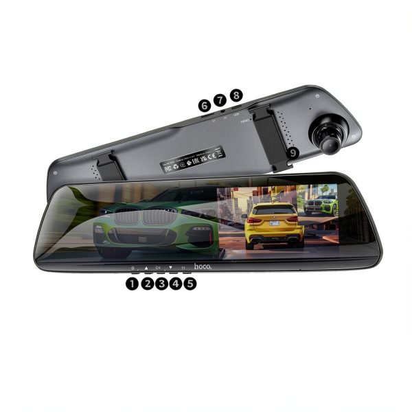 Hoco DV4 HD Dash Cam Dual Front Rear Recording Waterproof-12